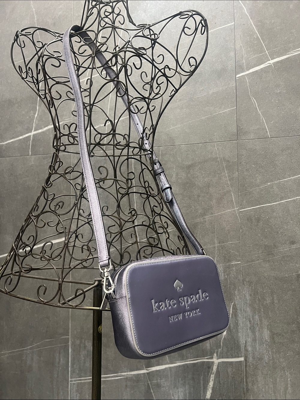 kate spade Navy purple Crossbody Camera Bag